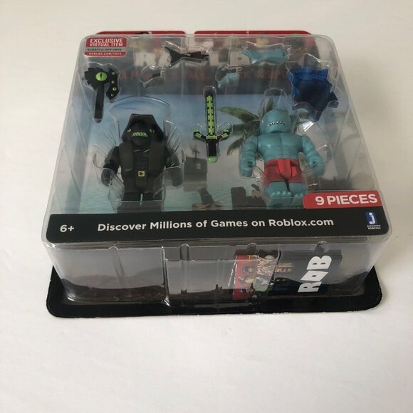 New Roblox A Pirates Tale Shark People 9-Piece Set Jawfin Megajaw - Picture 2 of 4